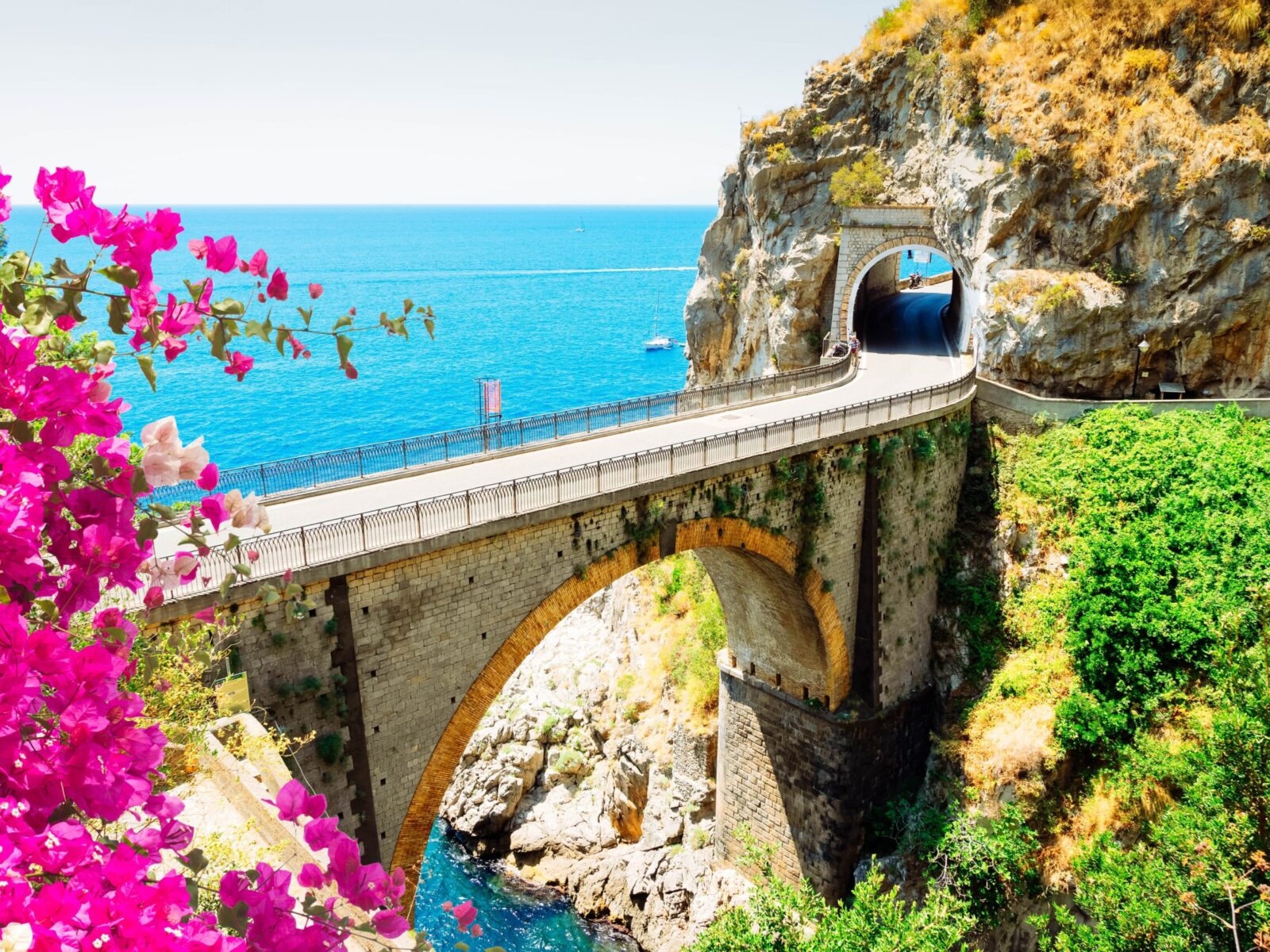 Famous,Picturesque,Road,In,The,Rocks,Of,Amalfi,Coast,,Italy,