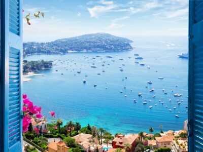 Landscape,Of,Riviera,Coast,And,Turquiose,Water,Of,Mediterranean,Sea,