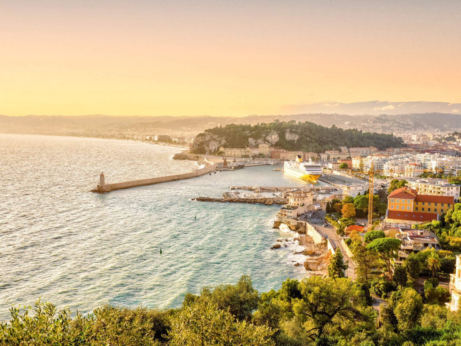 Nice,,France,,French,Riviera,,Cote,D’azur.,Aerial,Panoramic,View,Of
