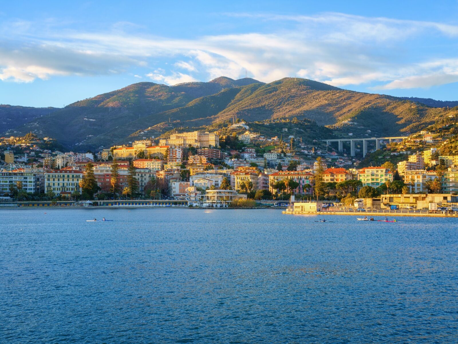 Panoramic,View,Of,Sanremo,Or,San,Remo,From,The,Sea,
