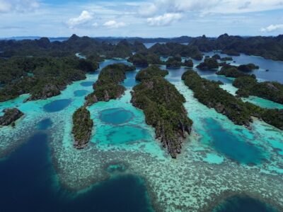 Aerial,View,Of,Eastern,Misool,Karst,Formation,Islands,In,Raja