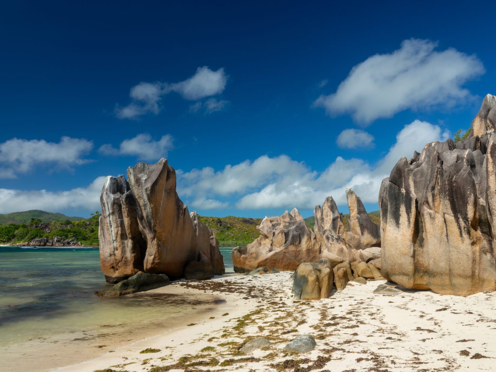 Granite,Rock,Formations,On,The,Beach,At,Curieuse,Island,,Seychelles
