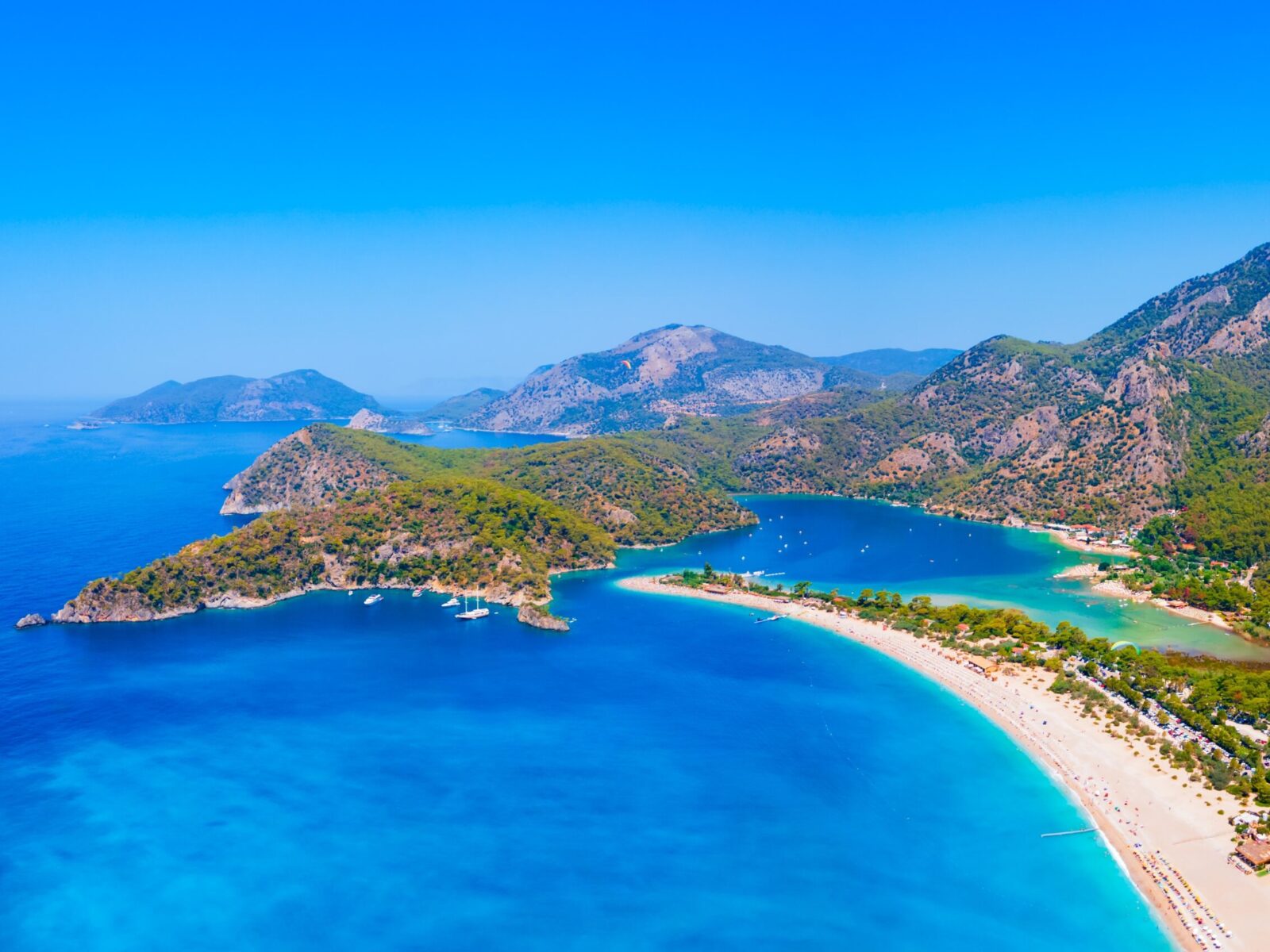 Oludeniz,Beach,Aerial,Panoramic,View.,Oludeniz,Or,Blue,Lagoon,Is